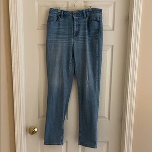 Lands' End Women's Light Blue Straight Leg Jeans - Size 12 Runs Small